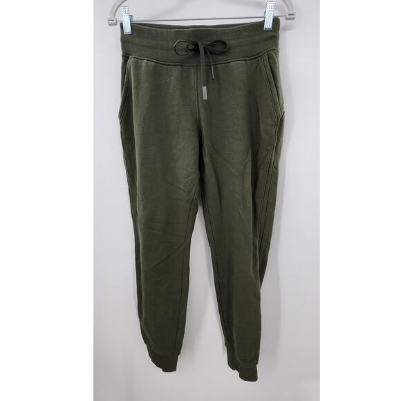 Lululemon lw5bcfs Warm Down Jogger Pants Size 6 Camo Green - Picture 6 of 12